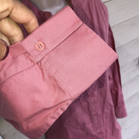 I.E.RELAXED coral crochet front cotton shirt - Picture 6 of 6